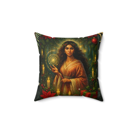 Wizard Faux Suede Pillow, Boho Living Room Decor