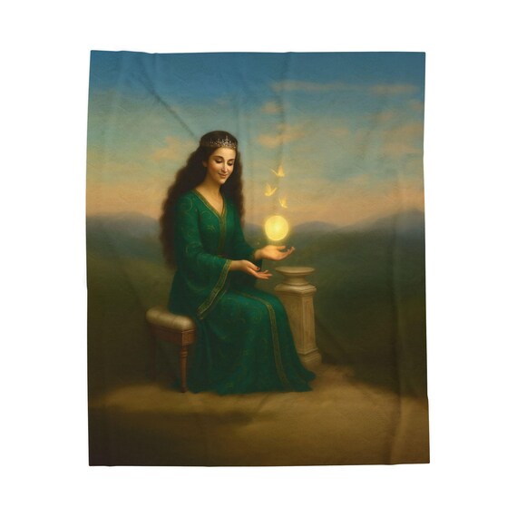 Mystical Wizard Plush Blanket: Enchanted Fleece Bedspread