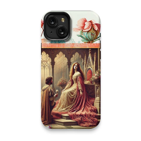 Vintage Renaissance iPhone 15 Case, Glossy Art, Protective Cover