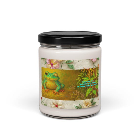 Scented Candle, Funny Toad Encouraging Message Nature Lovers Candle, Gift for Him Her, Home Decor, Relaxation Candle, Birthday Gift, Holiday