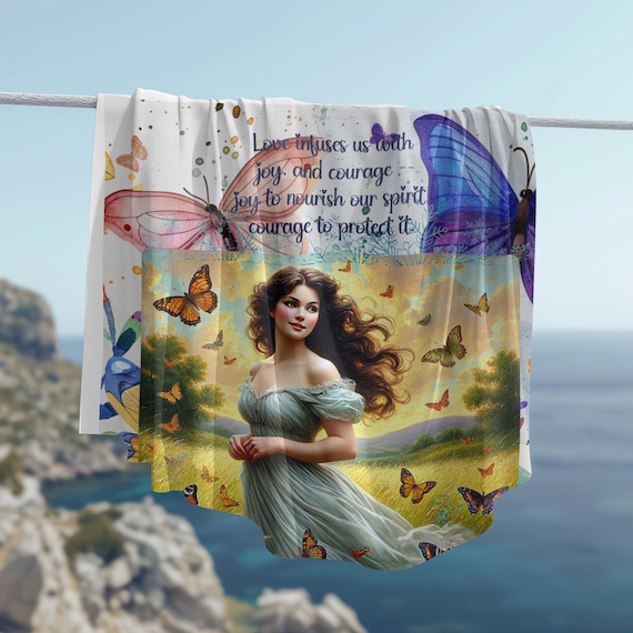 Butterfly Garden Throw Blanket: Vibrant Nature Art Home Decor