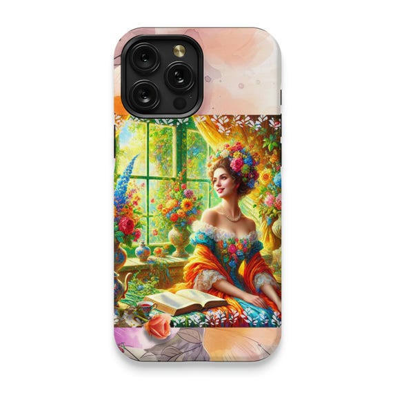 Art Nouveau Floral Lady iPhone 15 Pro Max Case