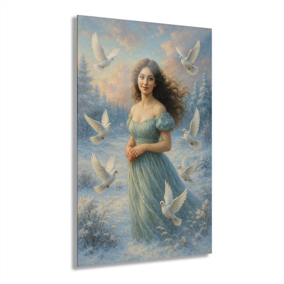 World Peace Wall Art with French Cleat, Dreamy Landscape Print, Home Decor, Nature Artwork, Gift for Art Lovers, Elegant Decor