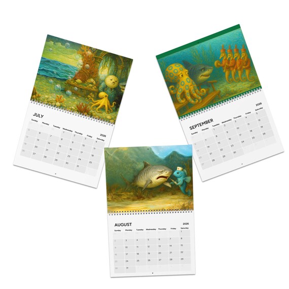 Dotty Saves the Day  2026 Calendar, Wall Calendar, Inspirational Calendar, Floral Artwork Calendar, Gift for Home Decor, Planner Calendar