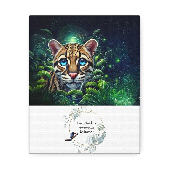 Ocelot Portrait Stretched Canvas Print: Indoor Wall Art