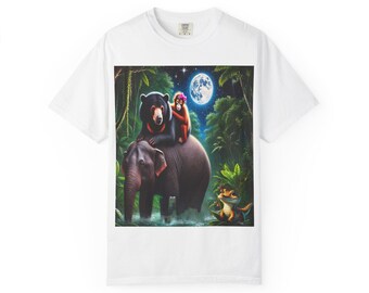 ユニセックスガーメントダイTシャツ：コンフォートカラーズ1717、リングスパンコットン