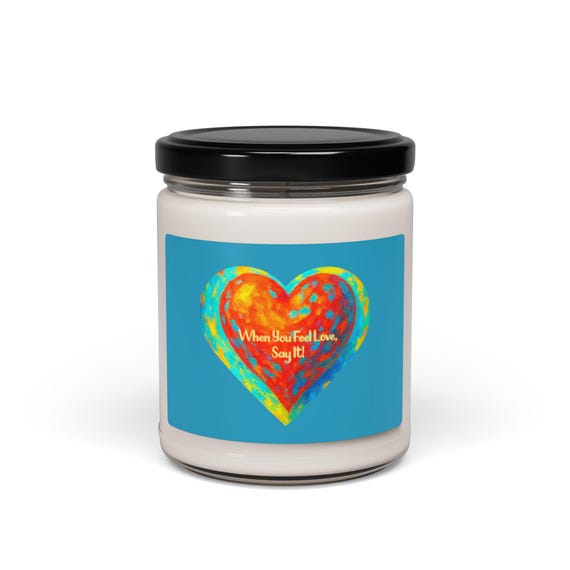 Soy Candle, Love Scented, Romantic Home Decor, Wedding Gift, Aromatherapy Candle, Housewarming Present