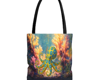 Bolsa de mano con forma de pulpo: Maravillas submarinas, vida marina