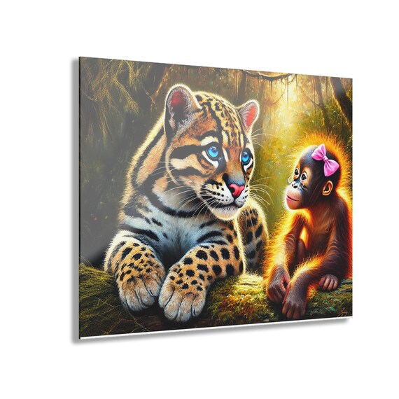 Glass Wall Art, Friendship Gift, Best Friend Home Decor, Acrylic Print with French Cleat Hanging