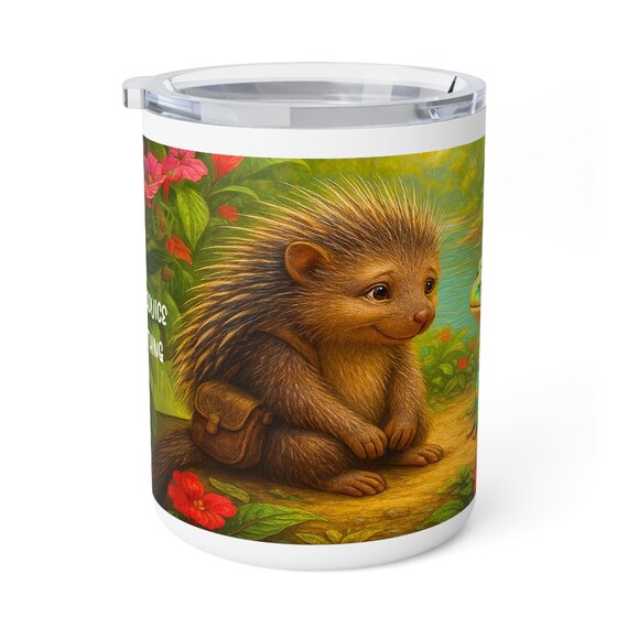 Inspirational Hedgehog Coffee Mug, Friendly Advice Gift