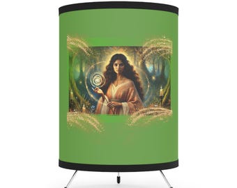 Tripod Lamp with High-Res Printed Shade, US\CA plug