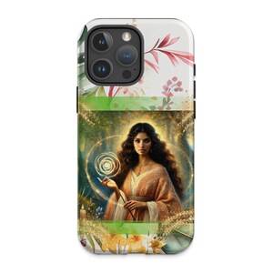 Custodia lucida premium unica per iPhone 14, design artistico di donna magica, accessorio durevole per iPhone, cover protettiva per telefono