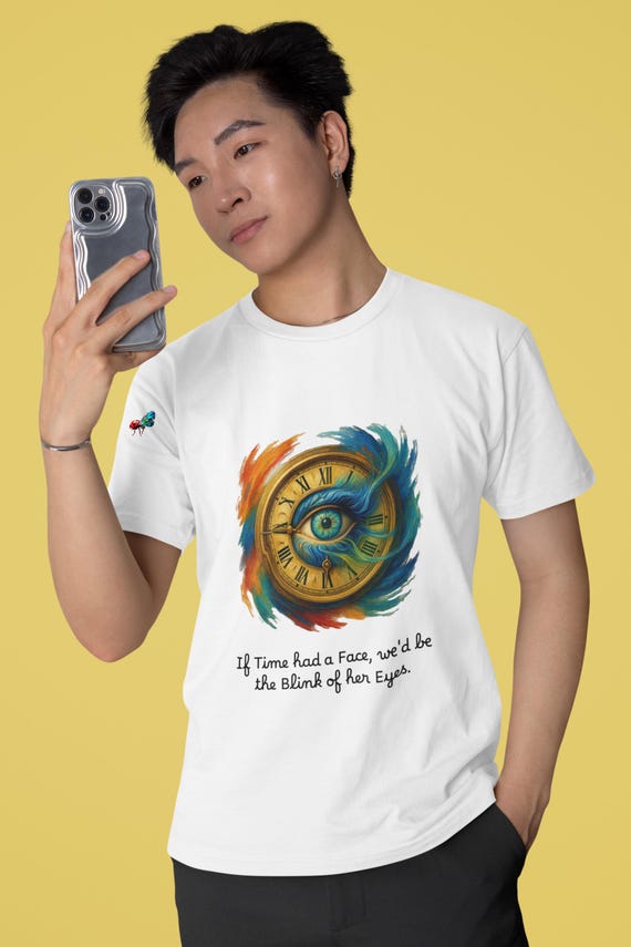 Eye Clock Graphic Tee: Artistic Time Print Unisex T-shirt