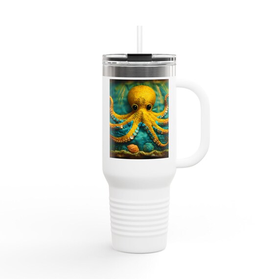 Octopus Named Dotty Travel Mug: Sea Creature Design, 40oz