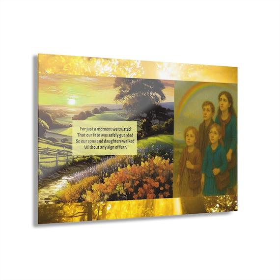 We Must Care French Cleat Hanging Wall Art, Home Decor, Beautiful Sentiment, Peace Wish, Children, Dreams, Safety, Kindness, Hope