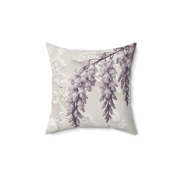 Square Pillow, Wish Manifested Design, Faux Suede, Velveteen Plush Blanket, Home Decor, Living Room Accent Pillow