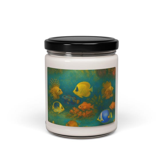 School of Fish Soy Candle: Aromatherapy Ocean Home Decor