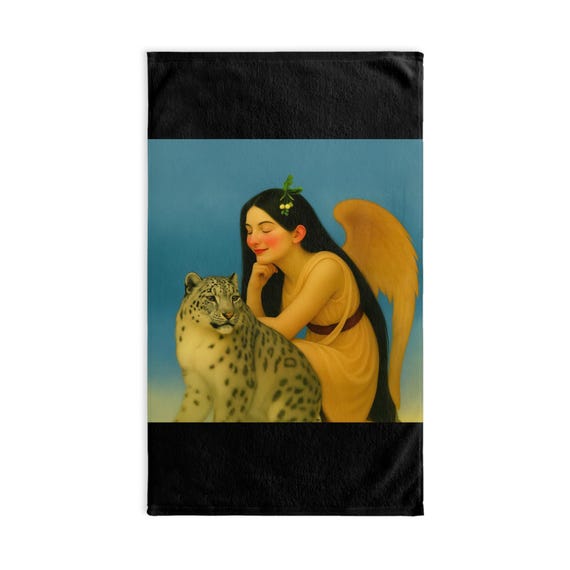 Unique Friendship Hand Towel  Kitchen Decor, Bathroom Towel, Animal Lover Gift, Home Accessories
