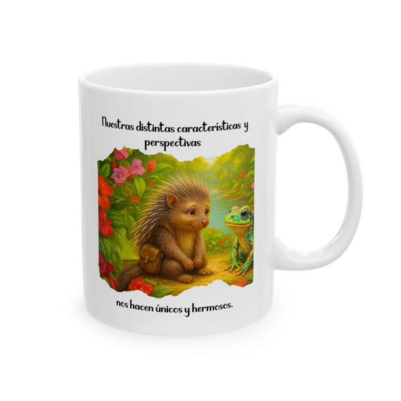 Vibrant Floral Ceramic Mug for Tea and Coffee Lovers, Botanical Gift, Nature-Inspired, Home Decor, Eco-Friendly Design