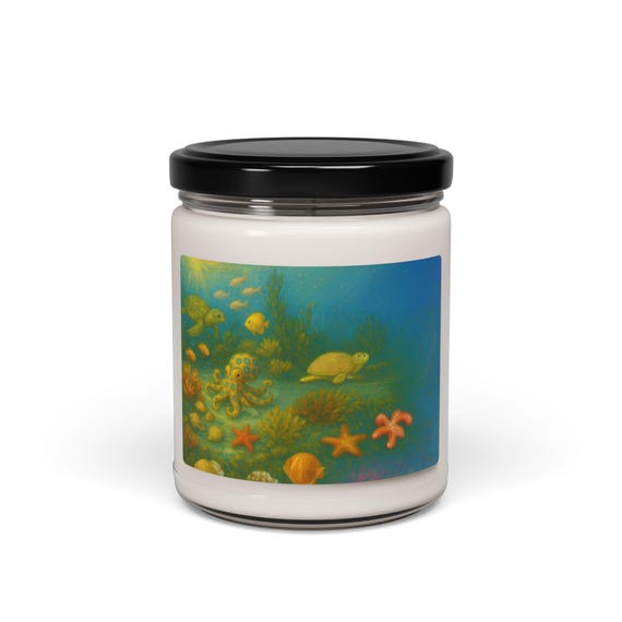 Ocean Family Soy Candle: Relaxing Aromatherapy, Beach Vibes
