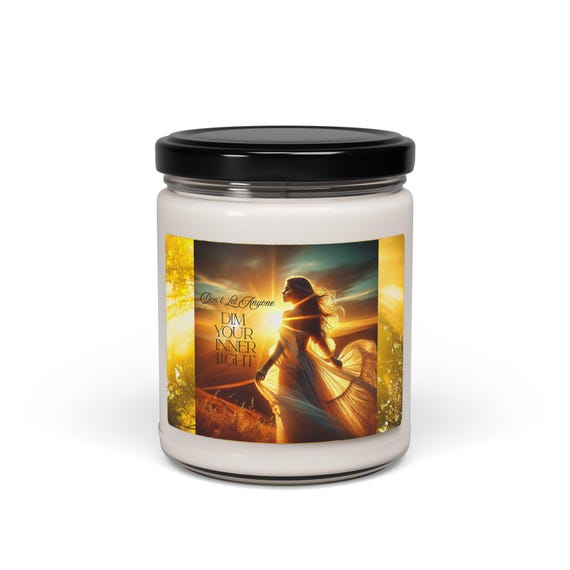 Inspirational Quote Soy Candle: Aromatherapy Meditation Gift