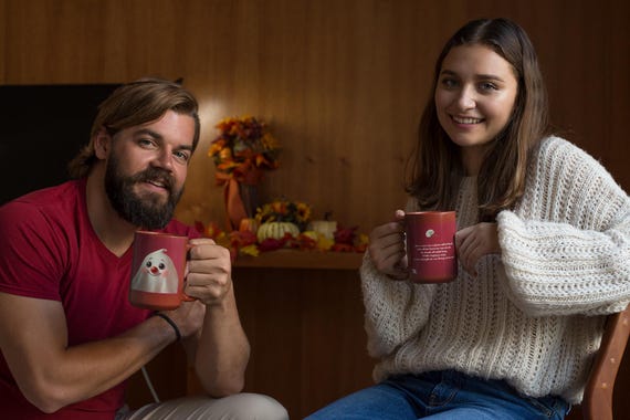 Whimsical Ghost Mug – The Ghost Called Red