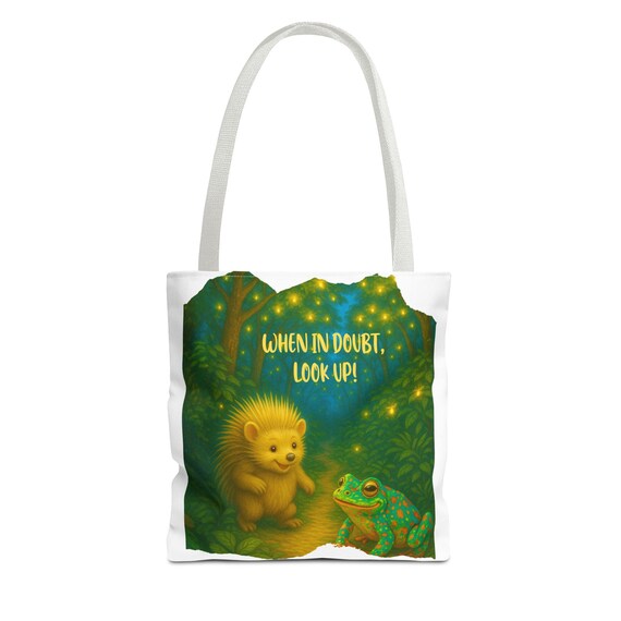 Inspirational Forest Friends Polyester Tote Bag