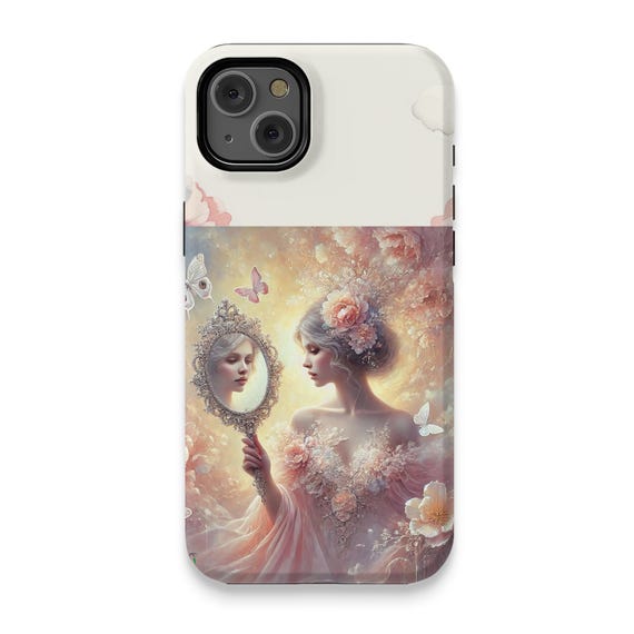 Artistic Woman iPhone 14 Plus Glossy Case: Elegant Protective Cover