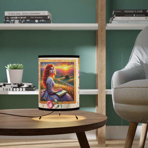 Sunset Reading Lamp: Artistic Table Lamp, Cozy Home Accent