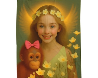 Angel & Friend Plush Blanket: Heavenly Comfort Throw