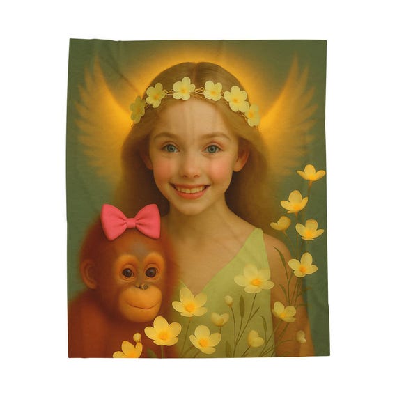 Angel & Friend Plush Blanket: Heavenly Comfort Throw