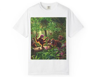 ユニセックスガーメントダイTシャツ：コンフォートカラーズ1717、リングスパンコットン
