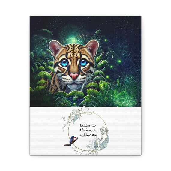Ocelot Stretched Canvas Print: Indoor Wall Art
