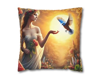 Spun Polyester Square Pillowcase