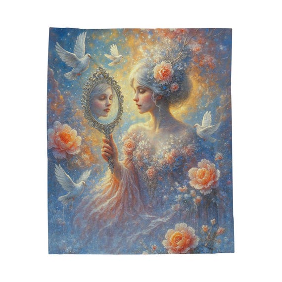 Look Over Your Shoulder Blanket – Velveteen Plush, Cozy Home Decor