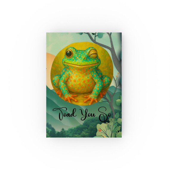 Whimsical Toad-Themed Journal for Nature Lovers, Perfect Gift for Friends, Eco-Friendly Notebook, Inspirational Writing, Travel Diary