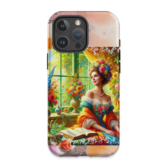 Floral Garden iPhone 16 Pro Max Case: Elegant Woman Design