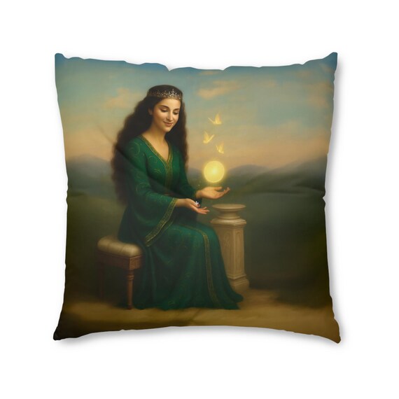 Velvet Square Floor Pillow: Mystical Muse Tufted Cushion