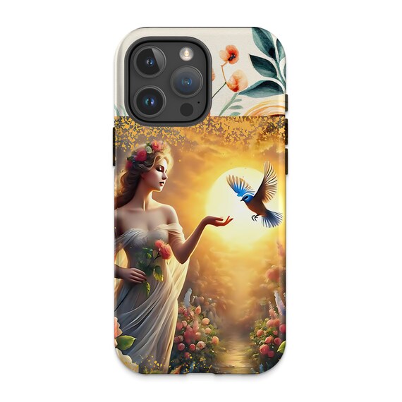 Goddess iPhone 16 Pro Max Case: Magical Garden Art
