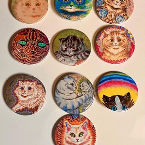 Louis Wain Cats Badges