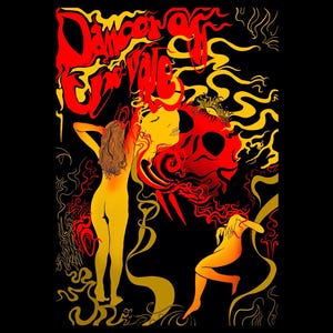Danseuse de la vallée, impression style années 60