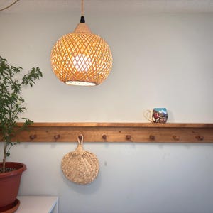 Wood Shaker Peg Rack with Shelf - Shelf with Hooks and Ledge - Peg Shelf - Coat Rack with Shelf - Entryway Shelf with Hooks - Wall Mounted