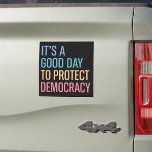 Protect Democracy Car Magnet: Political Activism Decor