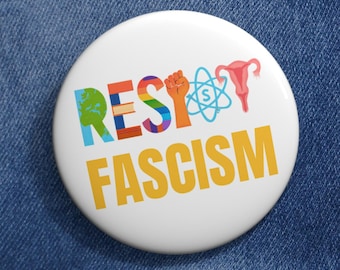 Botones de Resistencia al Fascismo: Insignias de protesta política, regalo para aliados LGBTQ+