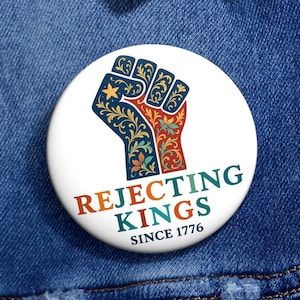 Reject Authority Pin: Vintage Activist Political Badge