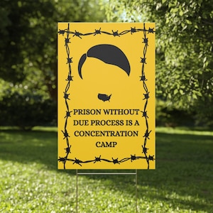 Political Protest Yard Sign: Anti-Fascism Art - Double-Sided