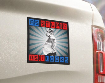 Car Magnets - Anti Trump Design, Political Statement, Rebellious Bumper Sticker, Resist Trump, Funny Political Gift