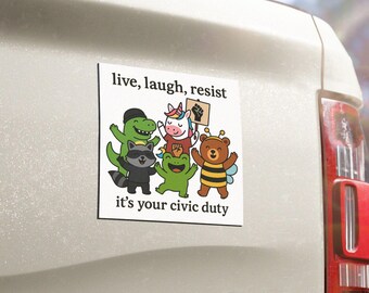 Car Magnets - ANTIFA Portland Frog Inflatable Costume, Abolish ICE Tee for Liberal Protesters, Resist Hate, Activist Gift, Political Magnet