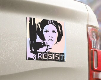 Star Wars Inspired Car Magnet - Resist Design, Vehicle Decor, Rebel Alliance Gift, Political Statement, Home and Office Decor