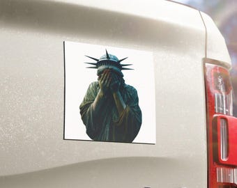 Statue of Liberty Car Magnet | Feminist Political Accessory | Lady Liberty Protest Badge | Pro Democracy Gift | Equality Statement Sign